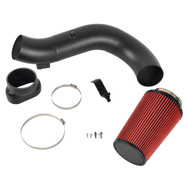 17-19 Ford 6.7L 铝管皱纹漆+红色空滤 进气套件 MT020036（禁售亚马逊）(不支持无理由退货)-2