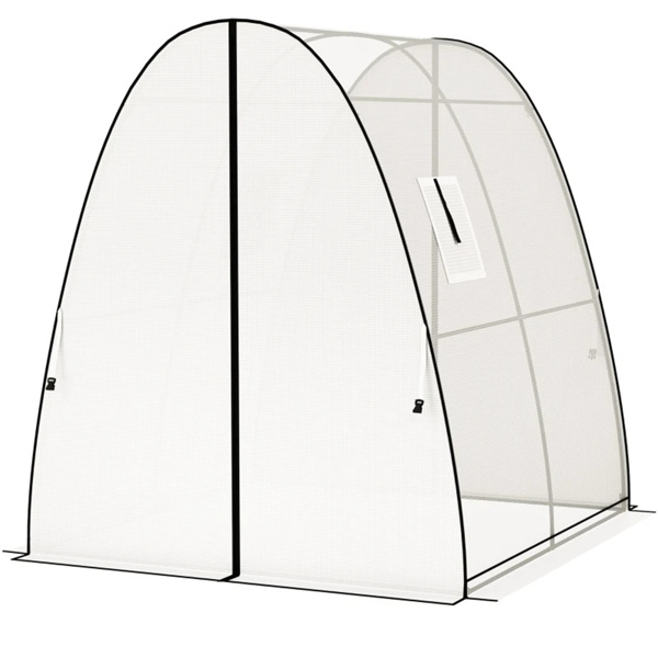 温室2门6' x 6' x 6.6'，白色﻿  （amazon shipping-发货，WALMART禁止销售）周末不发货-4