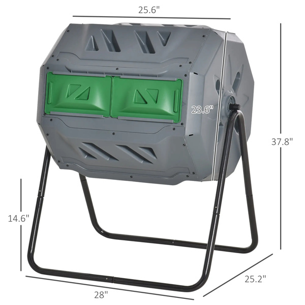 黑色翻滚式户外复合肥桶 162L ( amazon shipping-发货，WALMART禁止销售）-1