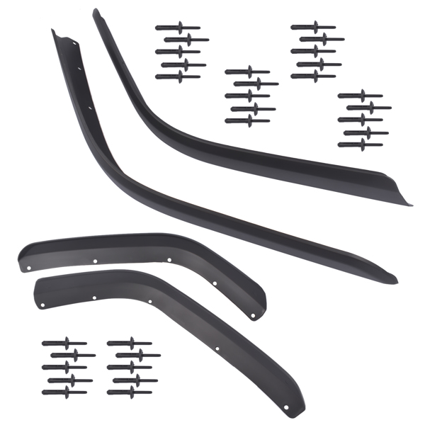 轮眉 Front & Rear Fender Flares Extensions Set for Jeep Wrangler JL JLU l4 V6 18-24-4