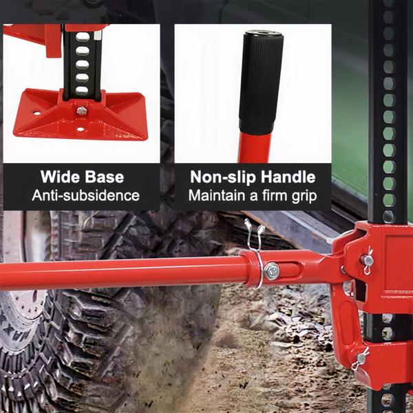 48'' Universal Farm Jack Tractor Truck SUV Bumper Jack Ratcheting Off Road Trail Jack 3-Ton Capacity Lift Bumper Utility-5