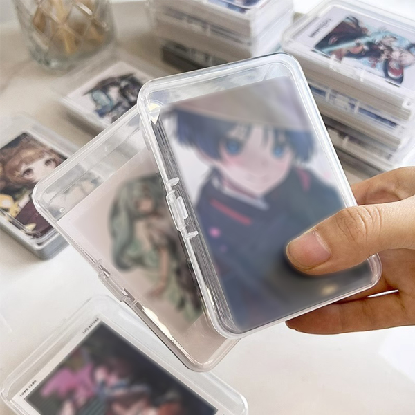 长方形收纳盒空盒便携证件奥特曼卡片扑克牌名片盒透明塑料盒 5个（周末不发货）-2
