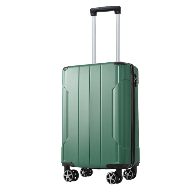 Luggage Sets 2 Piece, Hardshell ABS Lightweight and Expandable(only 28") Suitcases with Double Wheels, Carry-on Luggage, 2-Piece Set (20/28), Green-12