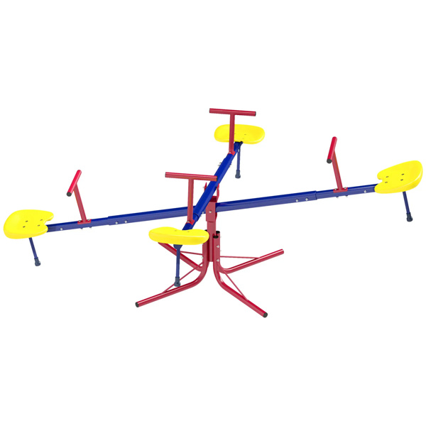 4座儿童跷跷板旋转摇摇晃晃与360°旋转（amazon shipping-发货，WALMART禁止销售）周末不发货-2