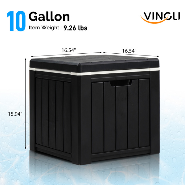 10Gallon 黑色 方形 塑料边桌-6