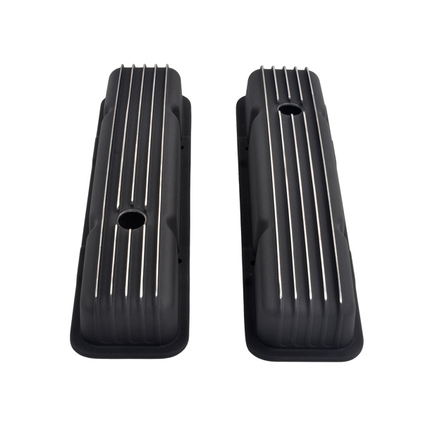 Valve Cover Black Small Block Chevy 58-86 Short MT039013（禁售亚马逊）(不支持无理由退货)-3