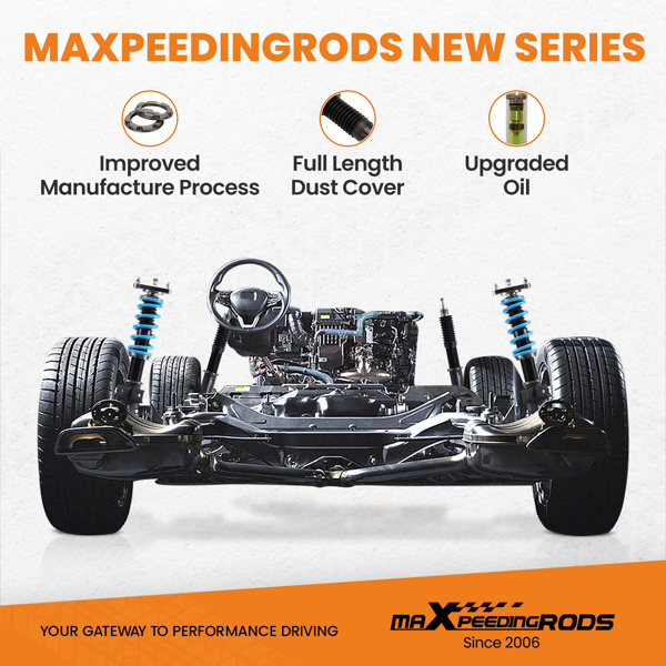 适用于2015-2023年福特野马的MaXpeedingrods T6可调避震器降低套件-5