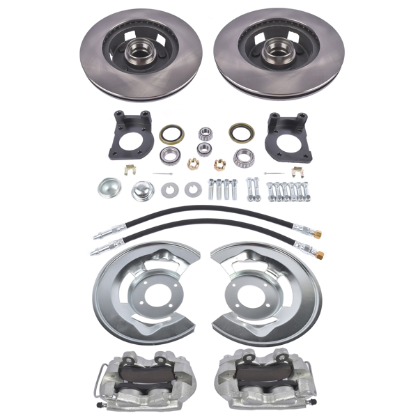 制动改装包 Power Disc Brake Conversion Kit Front for Ford Mustang 1964 1965 1966 1967 V-8 Drum Brake Spindles-4