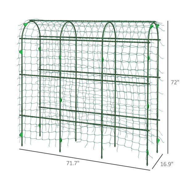 17“x 72”x 72“户外金属花园格架，带攀爬网 （amazon shipping-发货，WALMART/AMAZON禁止销售）-5