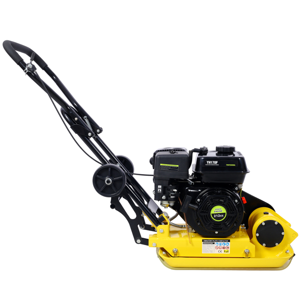 7.0HP 5500VPM MAX 气体振动压实力 20 x 14 英寸平板压实机，带内置轮子，符合 EPA 标准-7
