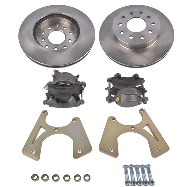 制动改装包 Bolt-On Rear Disc Brake Conversion Kit for 10 & 12 Bolt Chevy Chevelle El Camino Monte Carlo Buick Skylark Oldsmobile Cutlass Pontiac GTO LeMans Tempest Rear-1