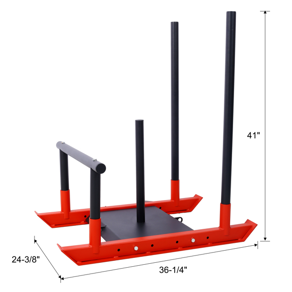 Weight Sled  Fitness Sled Fitness Strength Training Sled Speed Training Sled Heavy-Duty Weight Training Equipment for Muscle Building and Explosive Power  Suitable for 1"& 2" Weight Plate-2