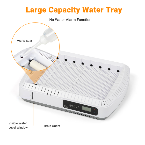  【同款编码：73539812】美规 孵化器 110V 110V,80W 竞技场35枚 ABS 白色透明 温度/湿度显示 根据需求自动控温控湿翻蛋 温湿度报警无水报警 滚轴可调节可拆卸防夹脚-6