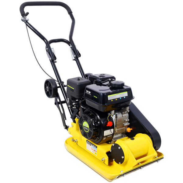 7.0HP 5500VPM MAX 气体振动压实力 20 x 14 英寸平板压实机，带内置轮子，符合 EPA 标准-16