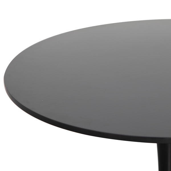 Round Black Dining Table 31.5" with Pedestal Base, Mid Century Kitchen Table Coffee Table for 2 to 4 Person-7