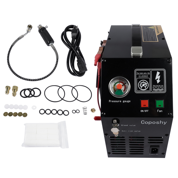 PCP Air Compressor 350W PCP Airgun Compressor 30mpa or 4500PSI Auto Stop-5