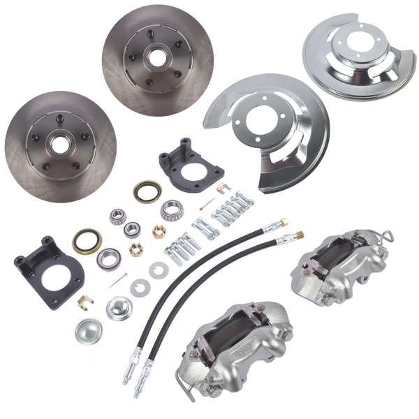 制动改装包 Power Disc Brake Conversion Kit Front for Ford Mustang 1964 1965 1966 1967 V-8 Drum Brake Spindles-2