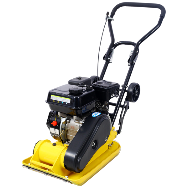 7.0HP 5500VPM MAX 气体振动压实力 20 x 14 英寸平板压实机，带内置轮子，符合 EPA 标准-1