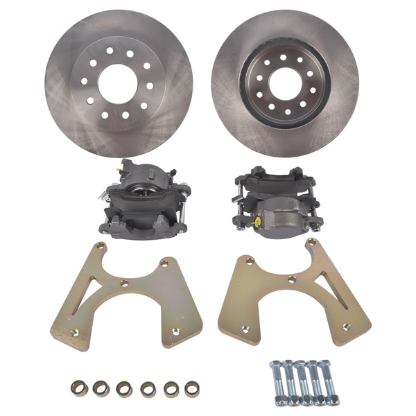 制动改装包 Bolt-On Rear Disc Brake Conversion Kit for 10 & 12 Bolt Chevy Chevelle El Camino Monte Carlo Buick Skylark Oldsmobile Cutlass Pontiac GTO LeMans Tempest Rear-3