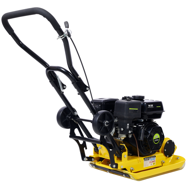 7.0HP 5500VPM MAX 气体振动压实力 20 x 14 英寸平板压实机，带内置轮子，符合 EPA 标准-8