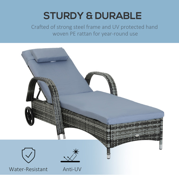 Rattan Chaise Lounge Chair-3