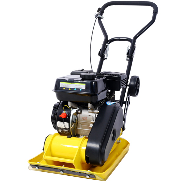 7.0HP 5500VPM MAX 气体振动压实力 20 x 14 英寸平板压实机，带内置轮子，符合 EPA 标准-5