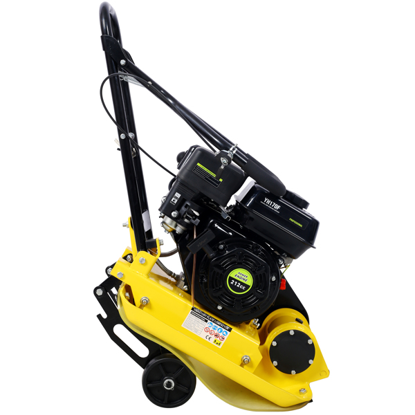 7.0HP 5500VPM MAX 气体振动压实力 20 x 14 英寸平板压实机，带内置轮子，符合 EPA 标准-13