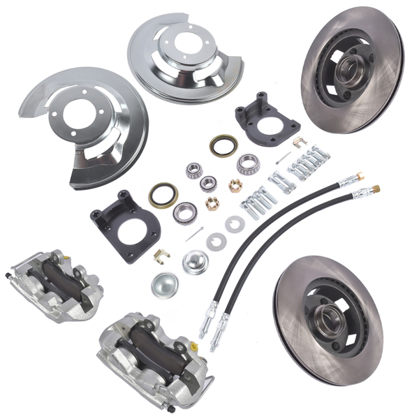 制动改装包 Power Disc Brake Conversion Kit Front for Ford Mustang 1964 1965 1966 1967 V-8 Drum Brake Spindles-5