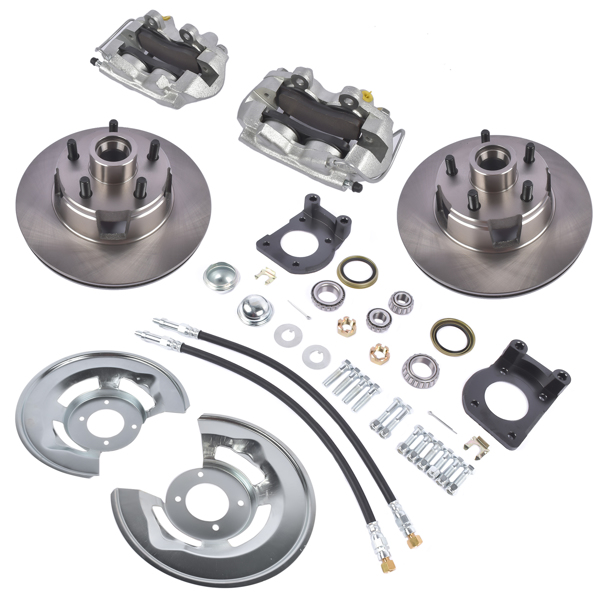 制动改装包 Power Disc Brake Conversion Kit Front for Ford Mustang 1964 1965 1966 1967 V-8 Drum Brake Spindles-3