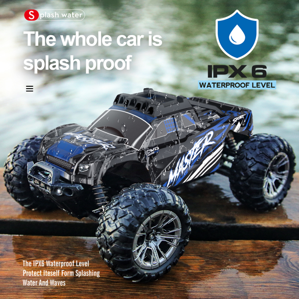  1：16比例遥控车，全地形带四轮驱动，高速电动漂移赛车，适合儿童，父母和孩子互动玩具,蓝色﻿﻿（禁售temu，周末不发货）-13