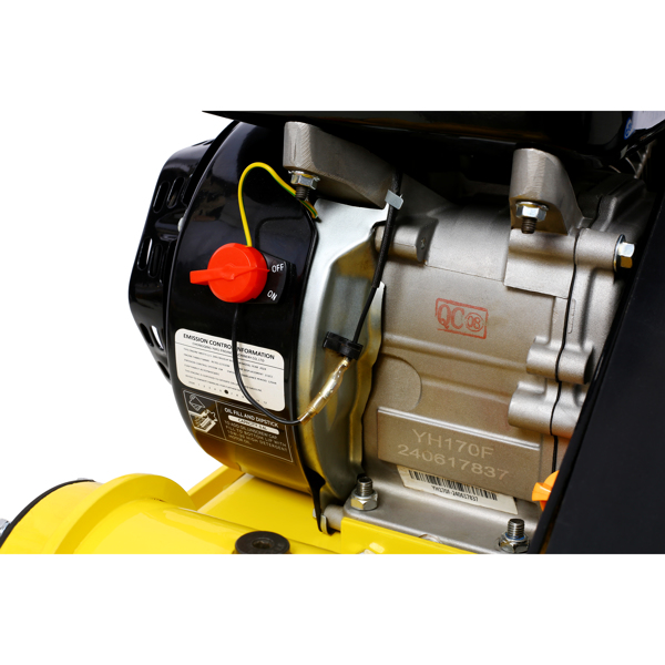 7.0HP 5500VPM MAX 气体振动压实力 20 x 14 英寸平板压实机，带内置轮子，符合 EPA 标准-11