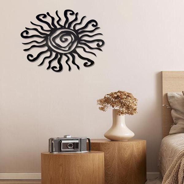 Wacky Sun Metal Home Art Outdoor Decor Rust Proof Wall Hanging Sculpture Ideal Garden Home Farmhouse Patio Bedroom Background wa-No delivery on Sunday-6