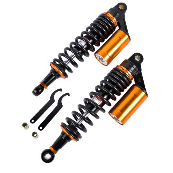 减震器 2Pcs 13.5'' 340mm Air Rear Shock Absorber Suspension Damper Motorcycle For Honda Harley Sportster 883 Yamaha-7
