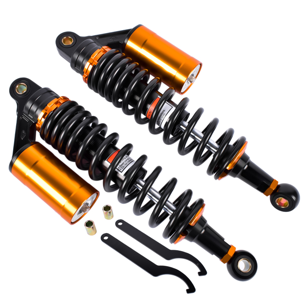 减震器 2Pcs 13.5'' 340mm Air Rear Shock Absorber Suspension Damper Motorcycle For Honda Harley Sportster 883 Yamaha-6