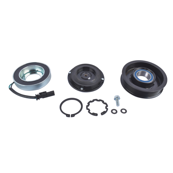 A/C电磁离合器 Air Conditioning Compressor Clutch Kit Coil with 6 Groove Pulley for Chevy Silverado 3500 HD-2