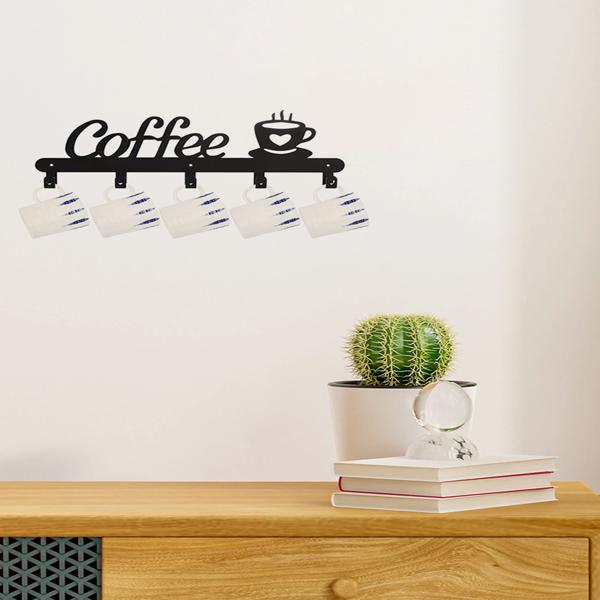 1pc Coffee Mug Holder Wall Mounted, Metal Coffee Mug Rack for Wall, Coffee Cup Rack wall hooks，coat hooks，coat hanger-Tracking numbers are not updated on weekends-9