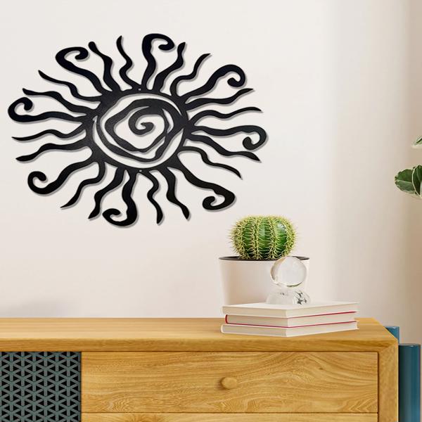 Wacky Sun Metal Home Art Outdoor Decor Rust Proof Wall Hanging Sculpture Ideal Garden Home Farmhouse Patio Bedroom Background wa-No delivery on Sunday-7