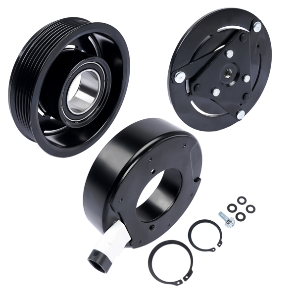 A/C电磁离合器 AC Compressor Clutch Kit for Chevy Malibu 2006 Impala 2006-2011 Monte Carlo 2006-2007 Pontiac G6 2006 V6 3.5L 3.9L 98271 19418179 22692375-2