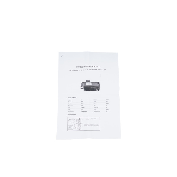 泳池水泵电机 B2840 B840 2.5HP 230V Pool Pump Motor 56Y Frame Square Flange 3450 RPM 11.5 Amps-8