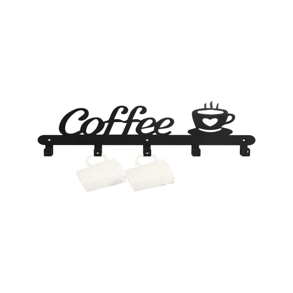1pc Coffee Mug Holder Wall Mounted, Metal Coffee Mug Rack for Wall, Coffee Cup Rack wall hooks，coat hooks，coat hanger-Tracking numbers are not updated on weekends-3