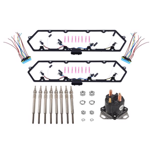 预热塞套件 98-03 Ford 7.3L Glow Plugs Gasket & Relay Solenoid & Glow Plugs MT030005（禁售亚马逊）(不支持无理由退货)-1