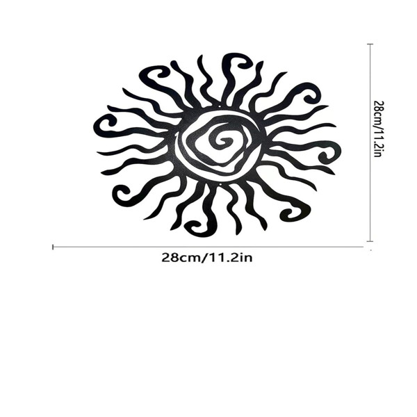 Wacky Sun Metal Home Art Outdoor Decor Rust Proof Wall Hanging Sculpture Ideal Garden Home Farmhouse Patio Bedroom Background wa-No delivery on Sunday-1