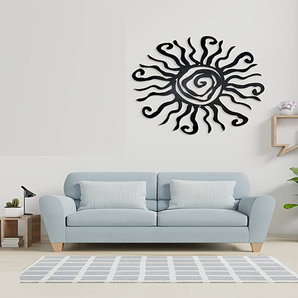 Wacky Sun Metal Home Art Outdoor Decor Rust Proof Wall Hanging Sculpture Ideal Garden Home Farmhouse Patio Bedroom Background wa-No delivery on Sunday-3
