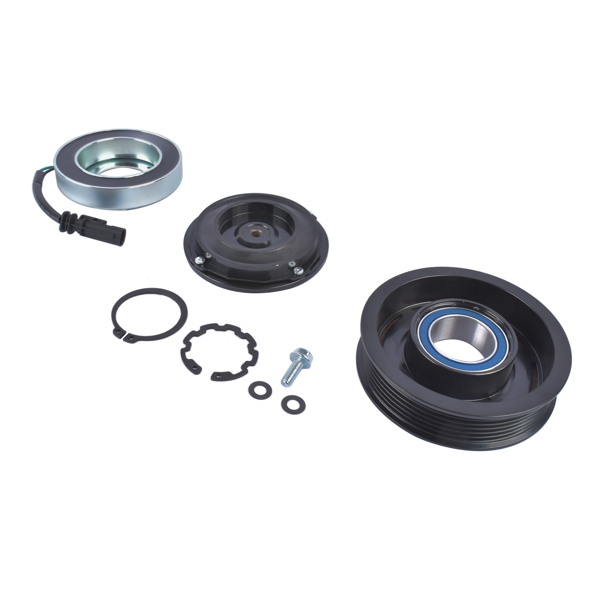 A/C电磁离合器 Air Conditioning Compressor Clutch Kit Coil with 6 Groove Pulley for Chevy Silverado 3500 HD-3