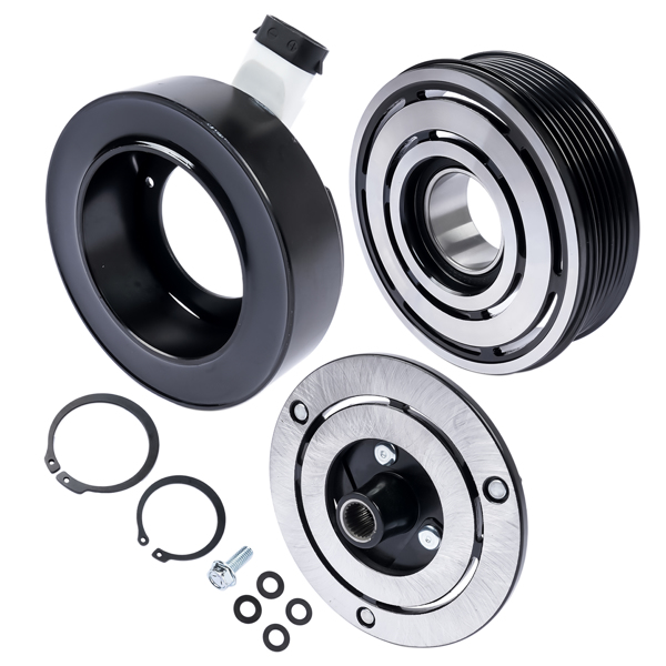 A/C电磁离合器 AC Compressor Clutch Kit for Chevy Malibu 2006 Impala 2006-2011 Monte Carlo 2006-2007 Pontiac G6 2006 V6 3.5L 3.9L 98271 19418179 22692375-6