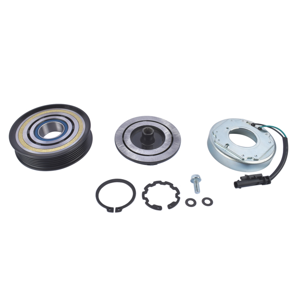 A/C电磁离合器 Air Conditioning Compressor Clutch Kit Coil with 6 Groove Pulley for Chevy Silverado 3500 HD-1