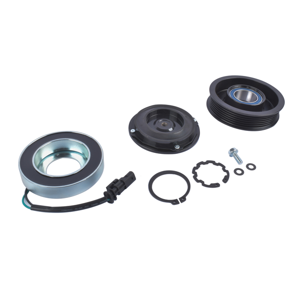 A/C电磁离合器 Air Conditioning Compressor Clutch Kit Coil with 6 Groove Pulley for Chevy Silverado 3500 HD-4