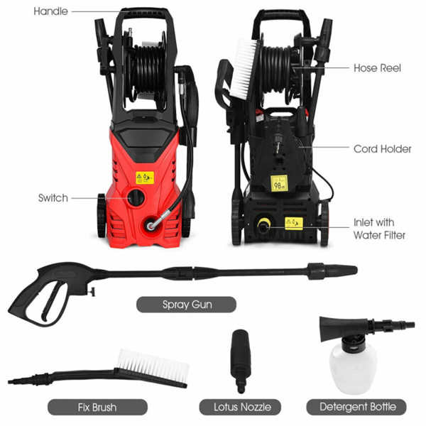 电动高压清洗机，带16.5英尺软管，2030PSI   （amazon 禁止销售）周末不发货-1