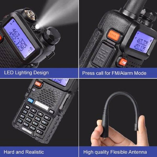宝峰 UV-5R 双向无线电  对讲机 1800mAh 锂离子电池 (黑色 一个装) -4
