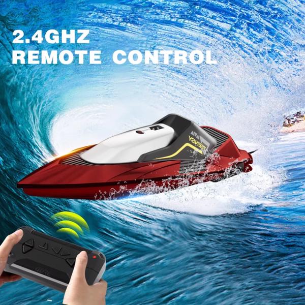 4DRC S5 RC船，用于游泳池和湖泊，2.4 GHz 20+ MPH竞速船，可充电电池，低电池报警器，男孩女孩礼物，物流由UPS/USPS/FEDEX随机发送。-2